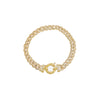 Gold Pavé Chain Link Toggle Bracelet - Adina Eden's Jewels