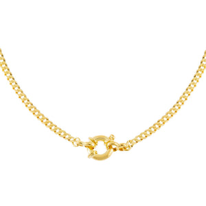 Gold Flat Cuban Toggle Chain Necklace - Adina Eden's Jewels