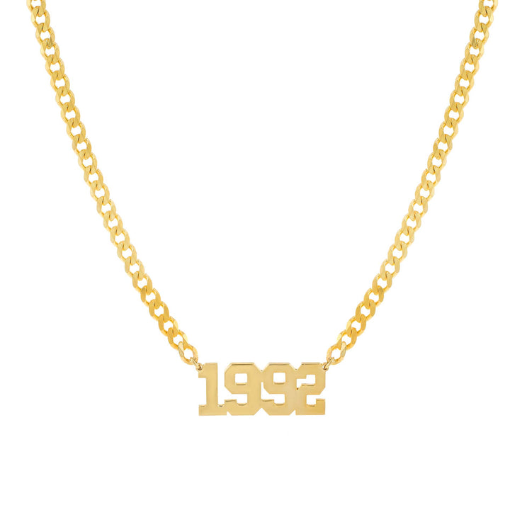 Gold Men's Year Necklace - Adina Eden's Jewels