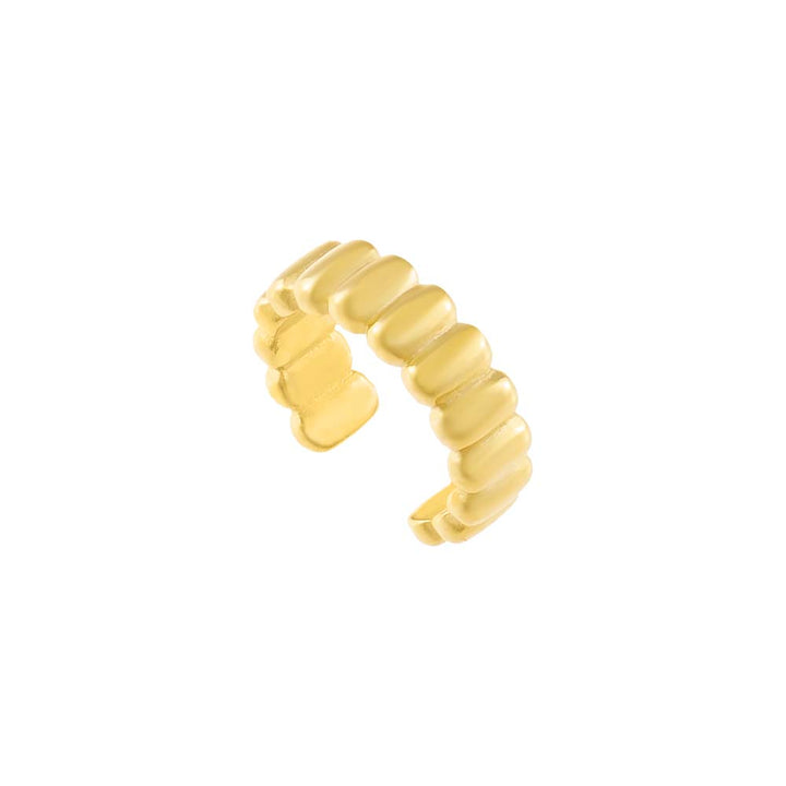 Gold Solid Ribbed Ear Cuff - Adina Eden's Jewels