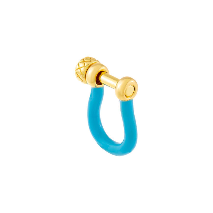 Turquoise / Small Neon U Shaped Lock Charm - Adina Eden's Jewels