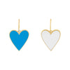 Turquoise Neon Enamel Double Sided Heart Charm - Adina Eden's Jewels