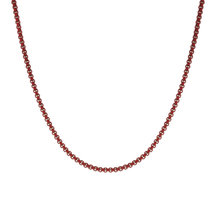 Burgundy / 3 MM Colored Enamel Rope Chain Necklace - Adina Eden's Jewels