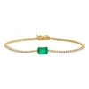 14K Gold Emerald x Diamond Tennis Bracelet 14K - Adina Eden's Jewels