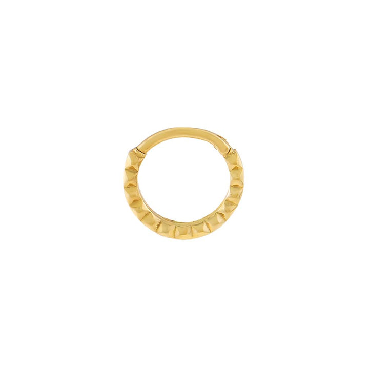 14K Gold / Single Hammered Huggie Earring 14K - Adina Eden's Jewels