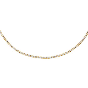 14K Gold Diamond Thin Tennis Necklace 14K - Adina Eden's Jewels