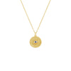 Blue Evil Eye Medallion Pendant Necklace - Adina Eden's Jewels