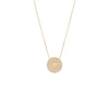 14K Gold Diamond Pave Heart Disc Necklace 14K - Adina Eden's Jewels