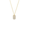Gold Pave Dog Tag Chain Necklace - Adina Eden's Jewels