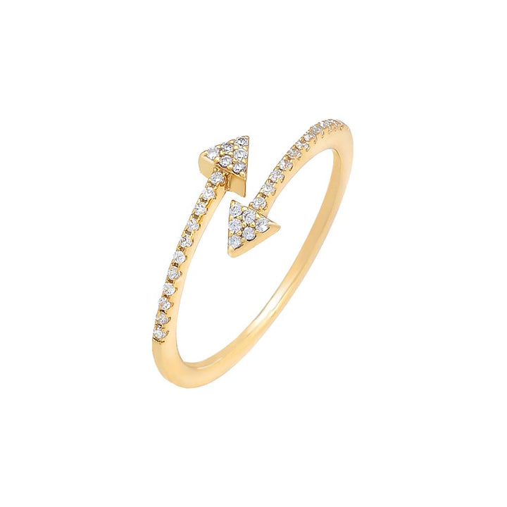 Gold / 5 Pavé Arrow Wrap Ring - Adina Eden's Jewels