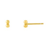 Gold Double Ball Stud Earring - Adina Eden's Jewels