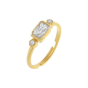  CZ Colored Baguette Stone Ring - Adina Eden's Jewels
