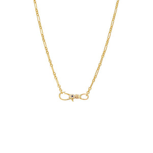 Sapphire Blue Pave Evil Eye Clasp Chain Necklace - Adina Eden's Jewels