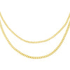 Gold Double Chain Cuban Necklace - Adina Eden's Jewels