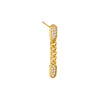 Gold / Single Mini Pavé Bars Drop Stud Earring - Adina Eden's Jewels