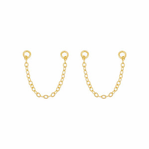 Gold / Pair / 4.5IN Double Earring Chain Connector - Adina Eden's Jewels