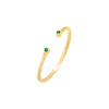 Emerald Green / 5 Colored Open Solitaire Bezel Ring - Adina Eden's Jewels
