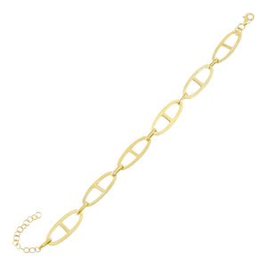 Gold Thin Mariner Link Bracelet - Adina Eden's Jewels