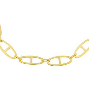 Gold Thin Mariner Link Choker - Adina Eden's Jewels