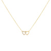 Gold Pavé X Solid Interlocking Heart Necklace - Adina Eden's Jewels