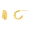 Gold Interlocked Double Hoop Earring - Adina Eden's Jewels
