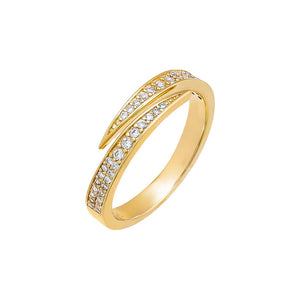Gold / 6 Graduated Pavé Claw Wrap Ring - Adina Eden's Jewels