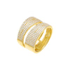Gold / 6 Double Wide Pavé Ring - Adina Eden's Jewels