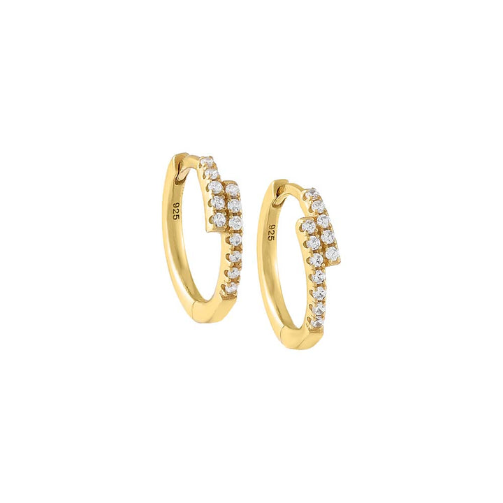 Gold Wrap Pavé Huggie Earring - Adina Eden's Jewels