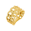Gold / 6 Chunky Double Chain Ring - Adina Eden's Jewels