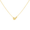 14K Gold Solid Double Heart Necklace 14K - Adina Eden's Jewels