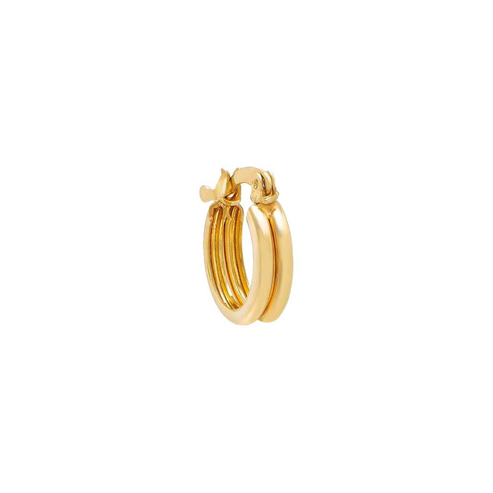 Gold / Single / 12MM Mini Solid Hoop Earring - Adina Eden's Jewels