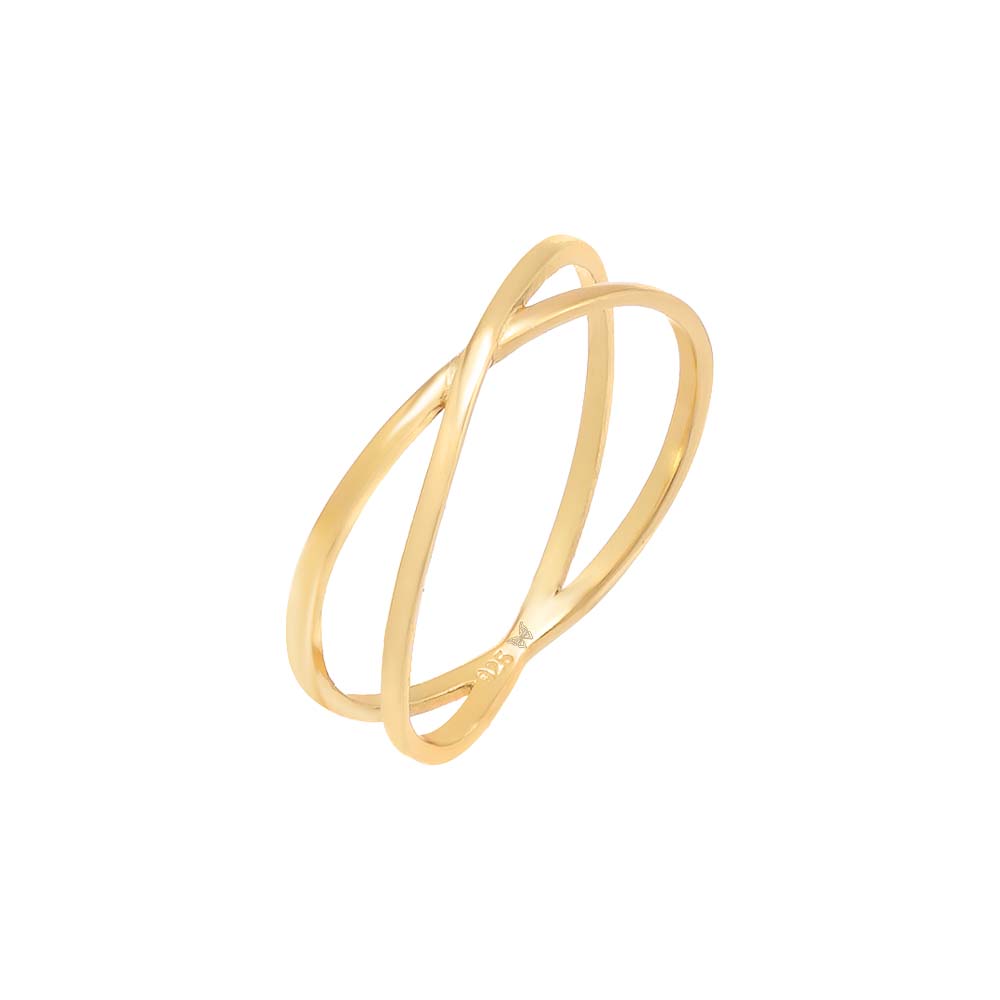 Gold / 5 Solid X Ring - Adina Eden's Jewels