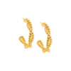 Gold / Pair / 25MM Thin Twisted Hoop Earring - Adina Eden's Jewels