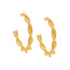 Gold / Pair / 35MM Thin Twisted Hoop Earring - Adina Eden's Jewels