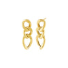  Solid Chain Drop Stud Earring - Adina Eden's Jewels