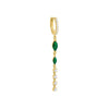 Gold / Single Colored Marquise X Solitaire Drop Huggie Earring - Adina Eden's Jewels