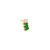 Emerald Green / Single Colored Baguette Curved Stud Earring - Adina Eden's Jewels