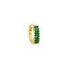 Emerald Green / Single Colored Baguette Huggie Earring - Adina Eden's Jewels