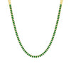 Emerald Green / 3MM Colored Emerald Bezel-Set Tennis Necklace - Adina Eden's Jewels