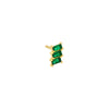 Emerald Green / Single Colored Mini Triple Baguette Stud Earring - Adina Eden's Jewels