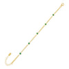 Emerald Green CZ Colored Cuban Chain Bracelet - Adina Eden's Jewels