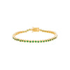 Emerald Green Gemstone Bezel Tennis Bracelet - Adina Eden's Jewels