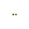 Emerald Green / Pair / 3MM Tiny Colored Solitaire Bezel Stud Earring - Adina Eden's Jewels