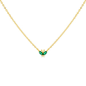  CZ Colored Butterfly Necklace - Adina Eden's Jewels