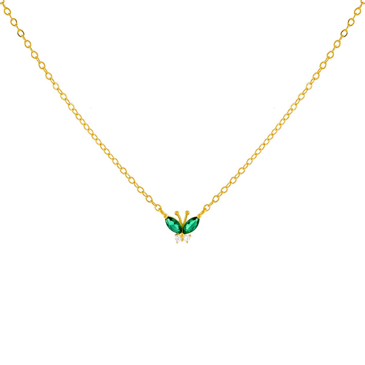  CZ Colored Butterfly Necklace - Adina Eden's Jewels