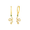 Gold Dangling Snake CZ Huggie Earring - Adina Eden's Jewels
