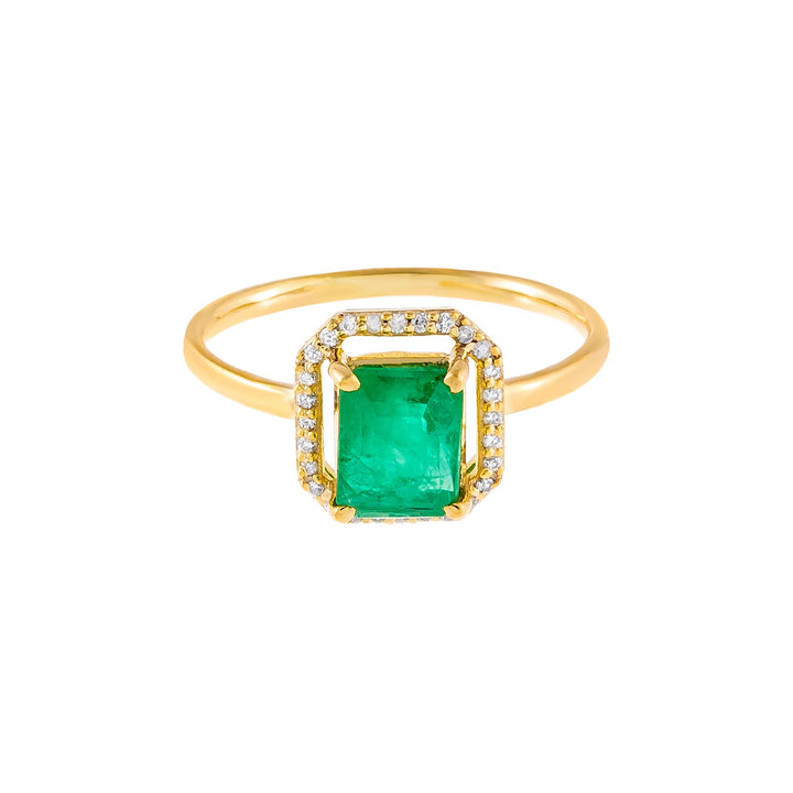  Diamond Illusion Emerald Green Ring 14K - Adina Eden's Jewels