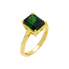 Emerald Green / 6 Gemstone Engagement Ring - Adina Eden's Jewels