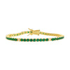 Emerald Green Pavé Accented Colored Tennis Bracelet - Adina Eden's Jewels