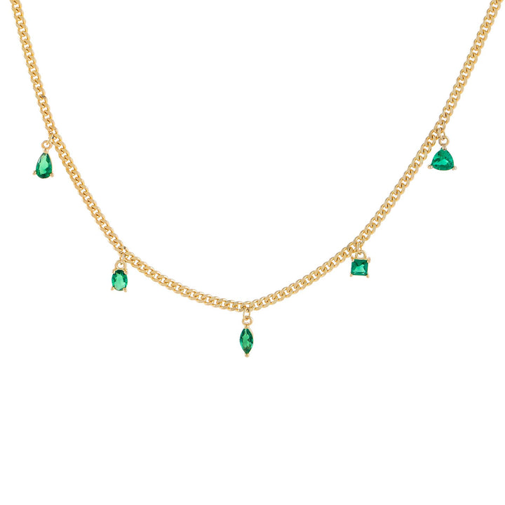  CZ Multi Shaped Charms Necklace - Adina Eden's Jewels